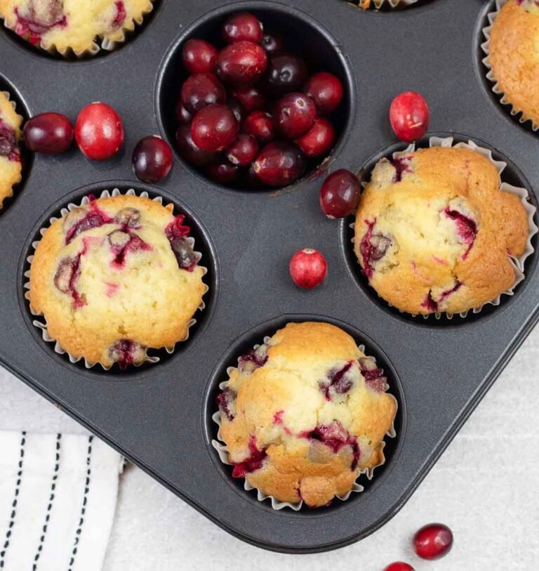 Muffins aux Canneberges Fraîches - Hyper Faciles