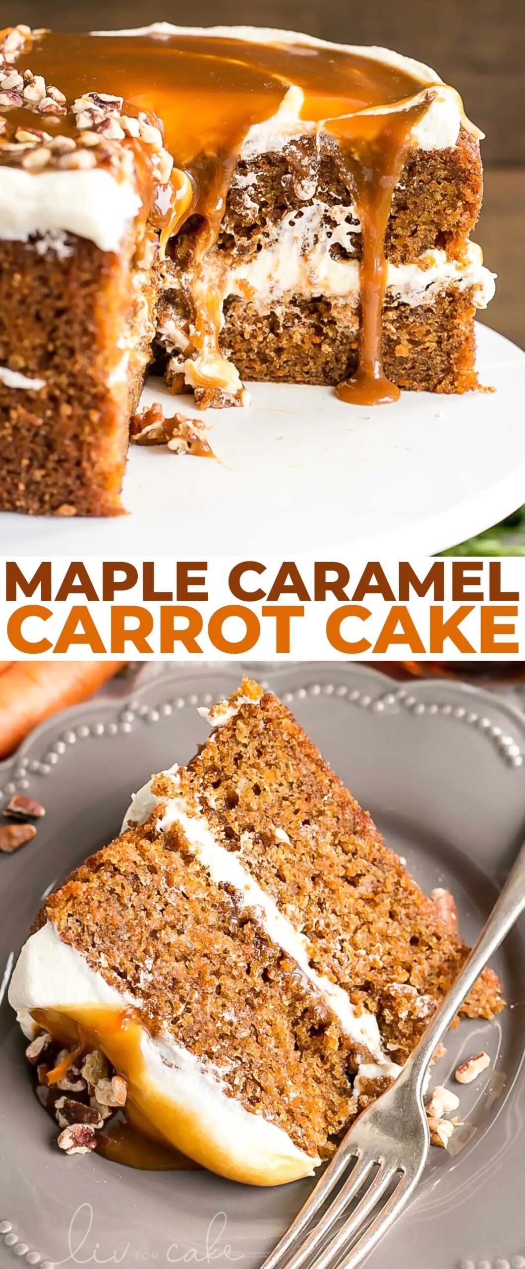 Gâteau aux carottes au caramel d'érable