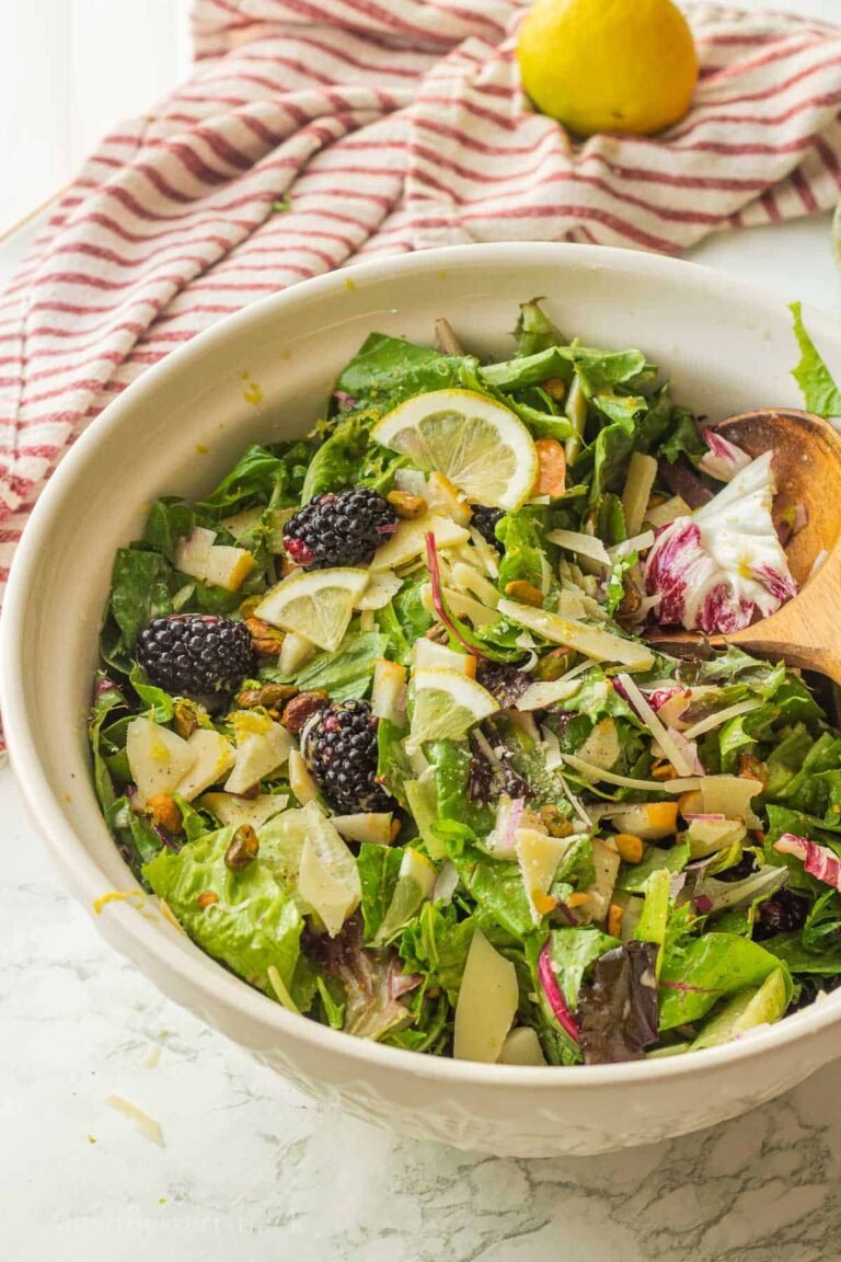 Salade de mûres et poires