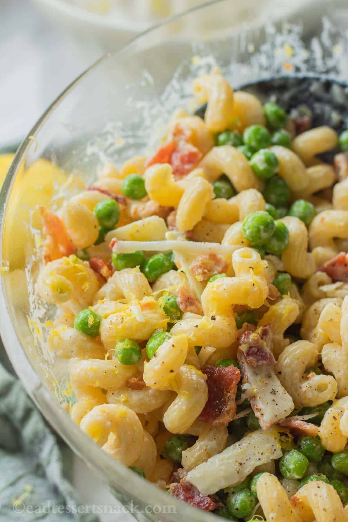 Recette de salade de pâtes crémeuse au citron